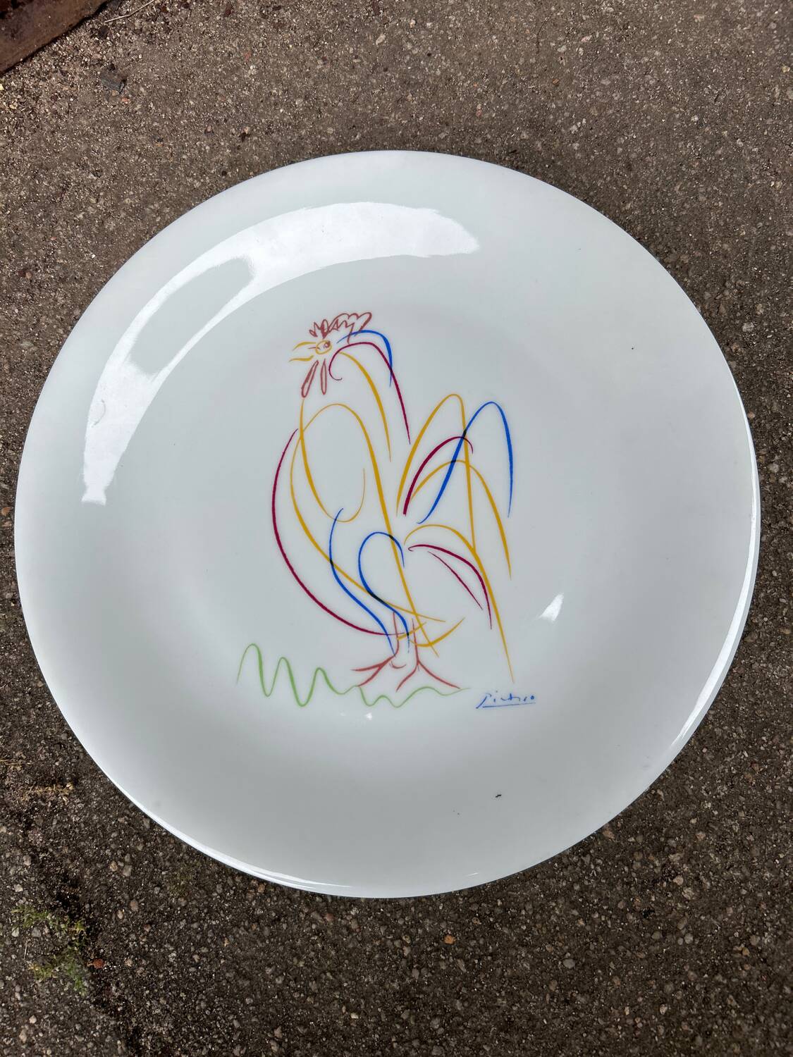 Picasso Rooster Plate