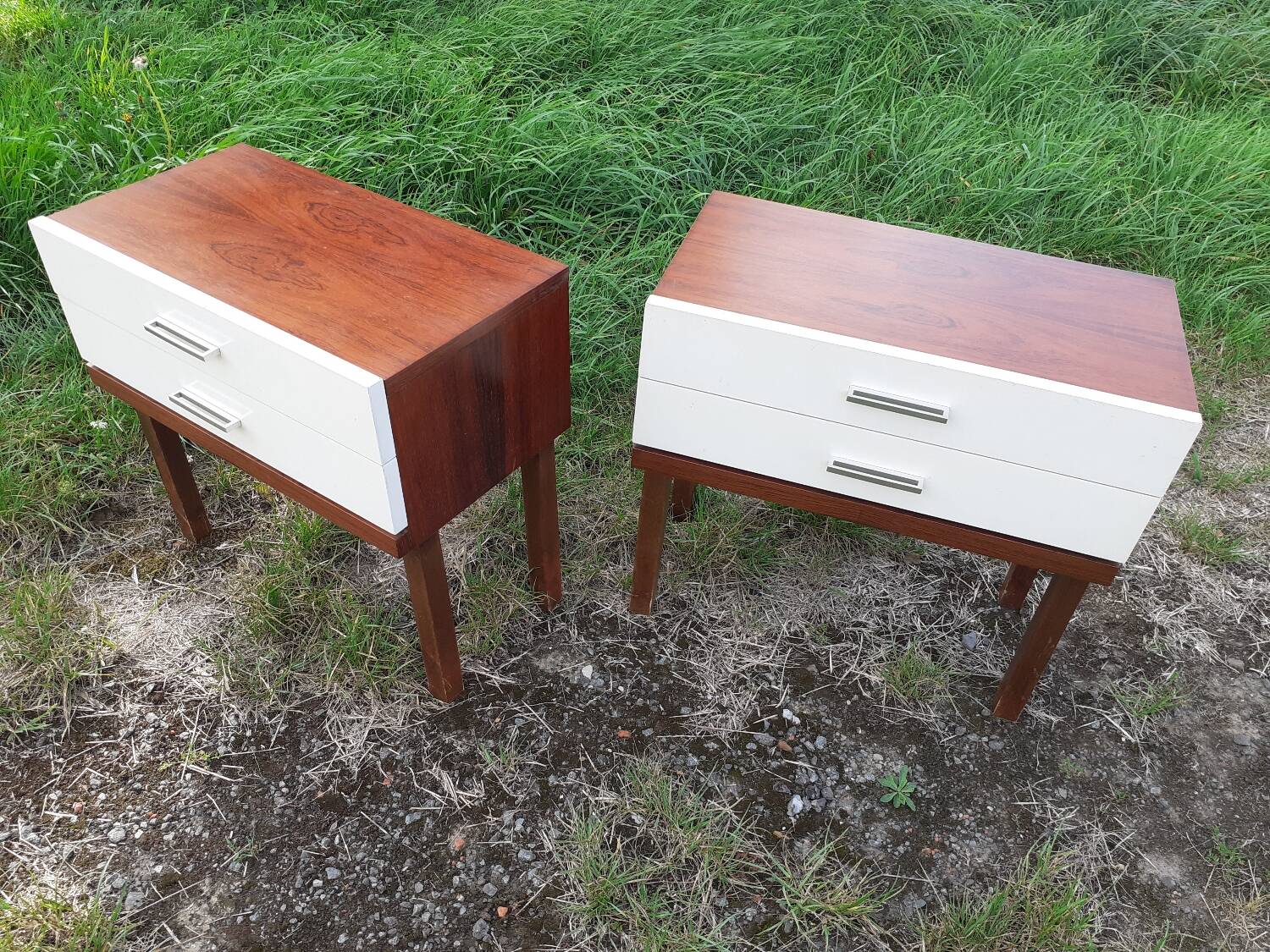 Pair of vintage bedside tables