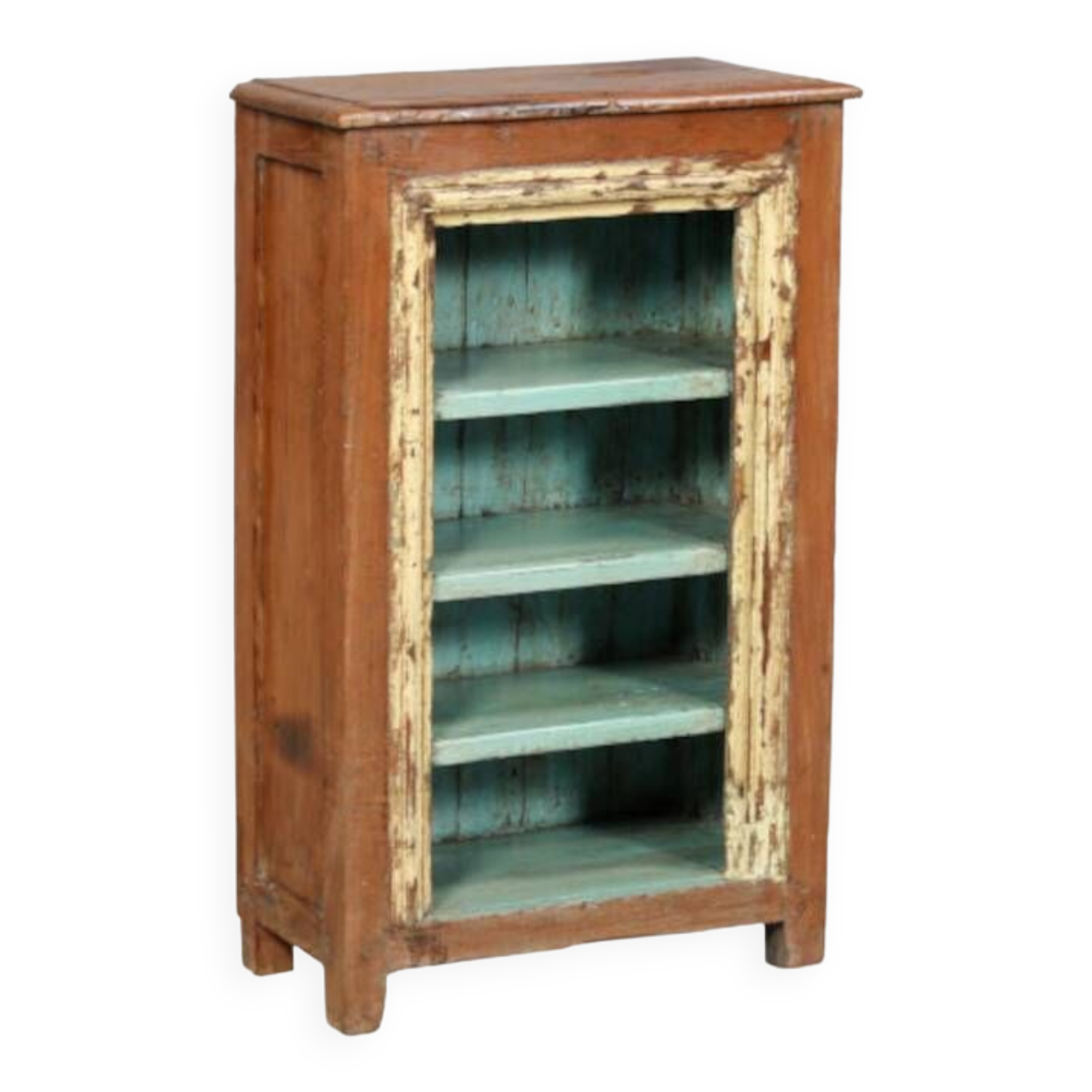 Old Teak Bedside Shelf Patina and Original Piece from India