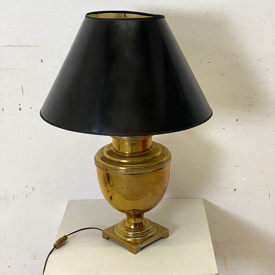 Vintage 70's golden metal lamp