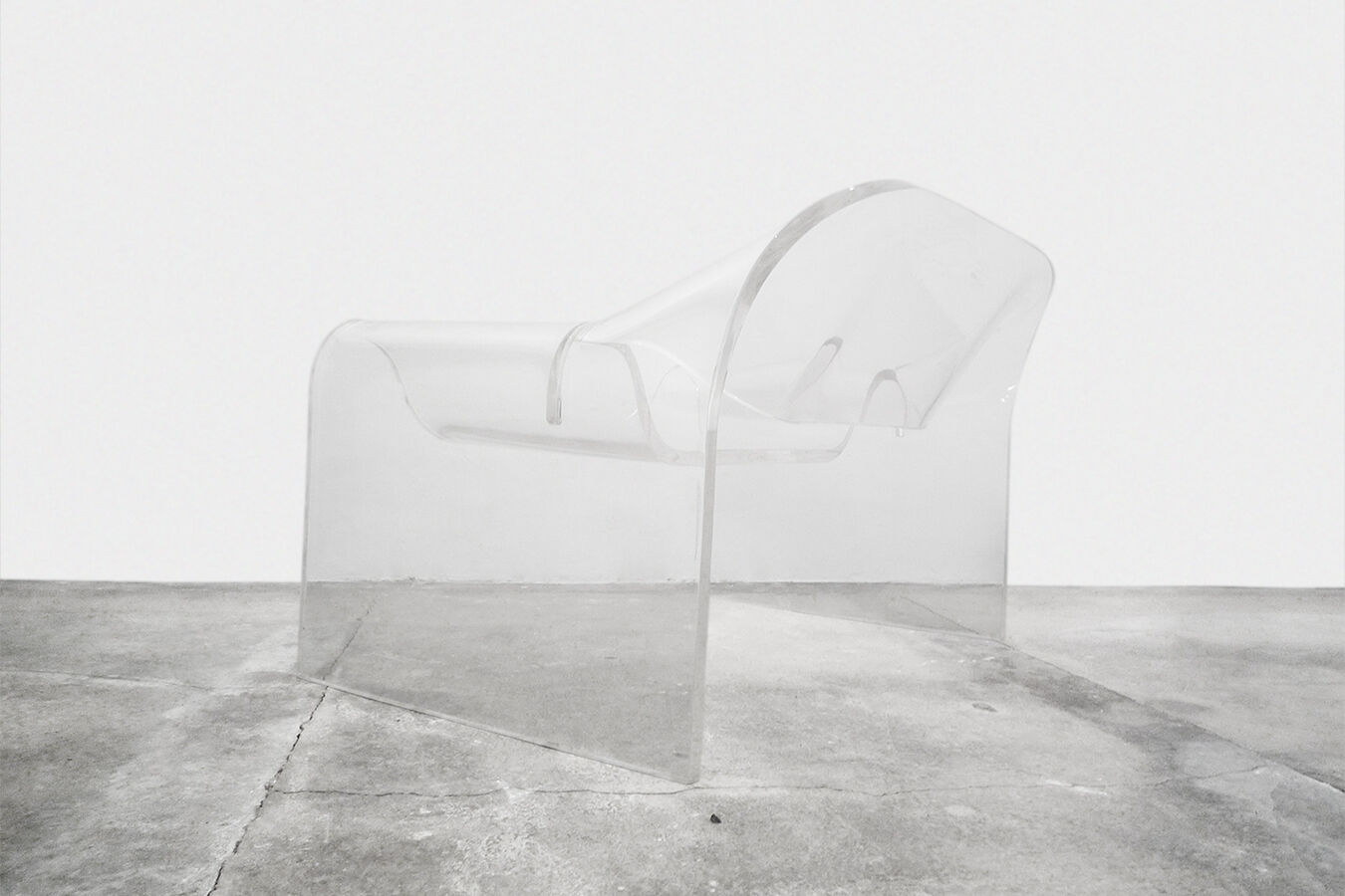 Sculptural acrylic armchair, 80