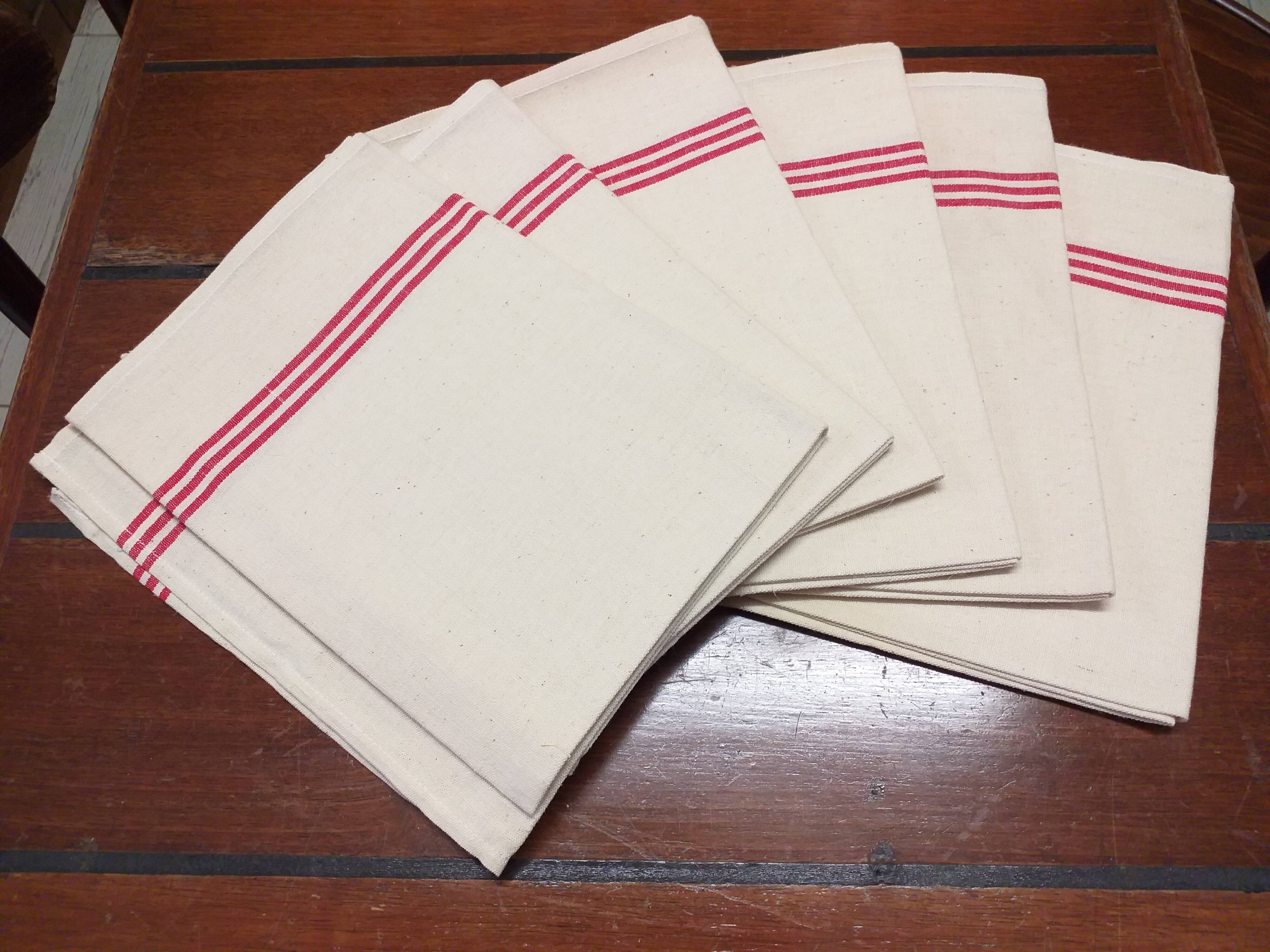 Lot of 6 old linen towels