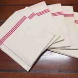 Lot de 6 torchons anciens en lin