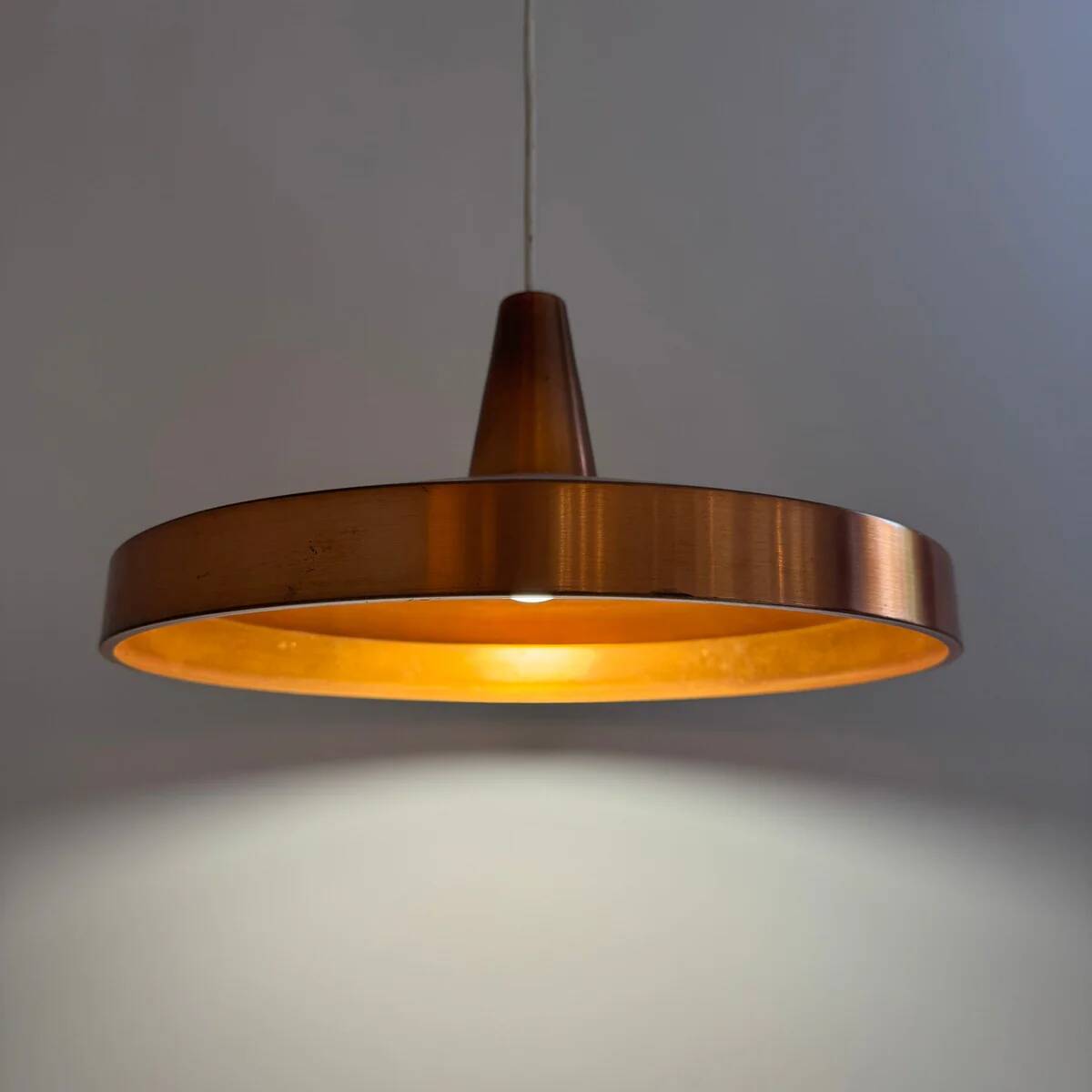 Metal pendant light, Denmark 1960