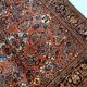 Handmade antique Persian Sarouk square rug 4.1'x 4.1' (125cm x 125cm) 1920s