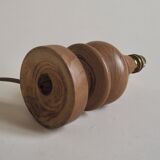 Wooden lamp with fabric shade