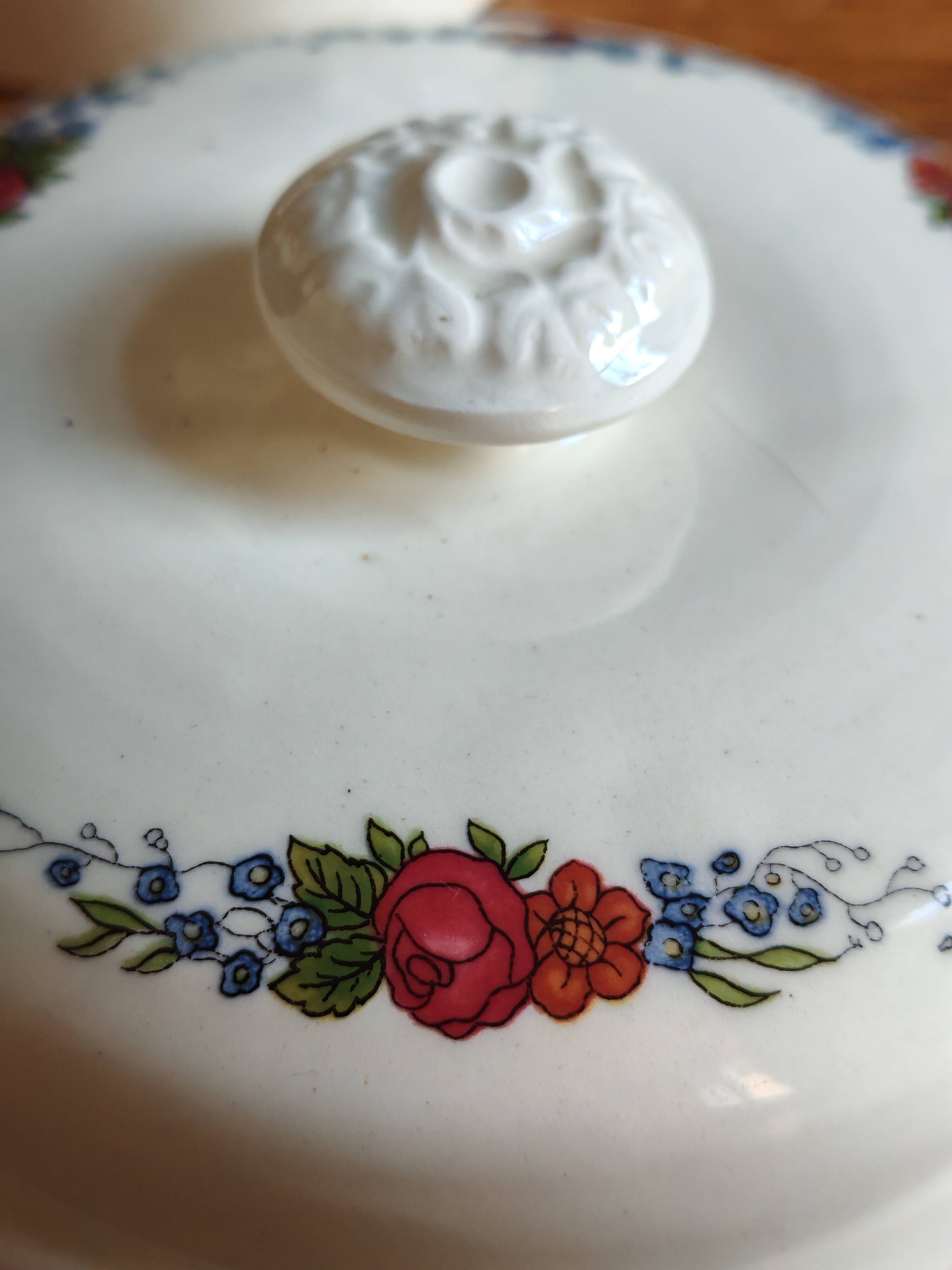 Old-Fashioned Foie Gras Terrine SARREGUEMINES Simplex - Decorated with Alsatian Scenes