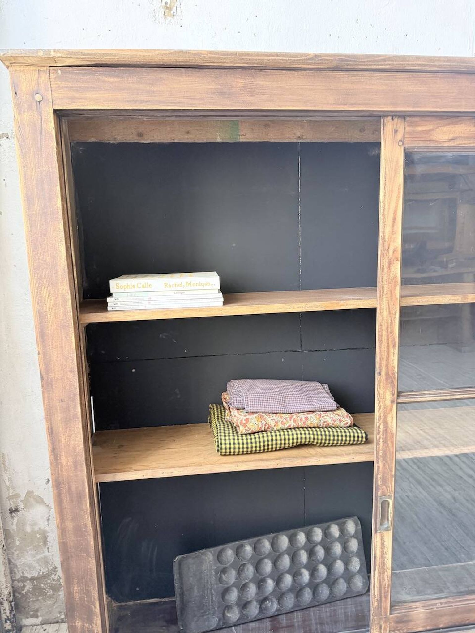 XXL industrial sideboard with glass doors