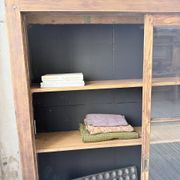 XXL industrial sideboard with glass doors