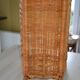 Vintage woven rattan magazine rack