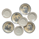 4 assiettes terre de fer gien chardon + 4 petites assiettes dépareillées grès tulowice