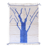 Blue and White Berber Rug - 345 x 252 cm