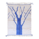 Blue and White Berber Rug - 345 x 252 cm