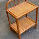 Rattan and woven wicker bedside table 1970