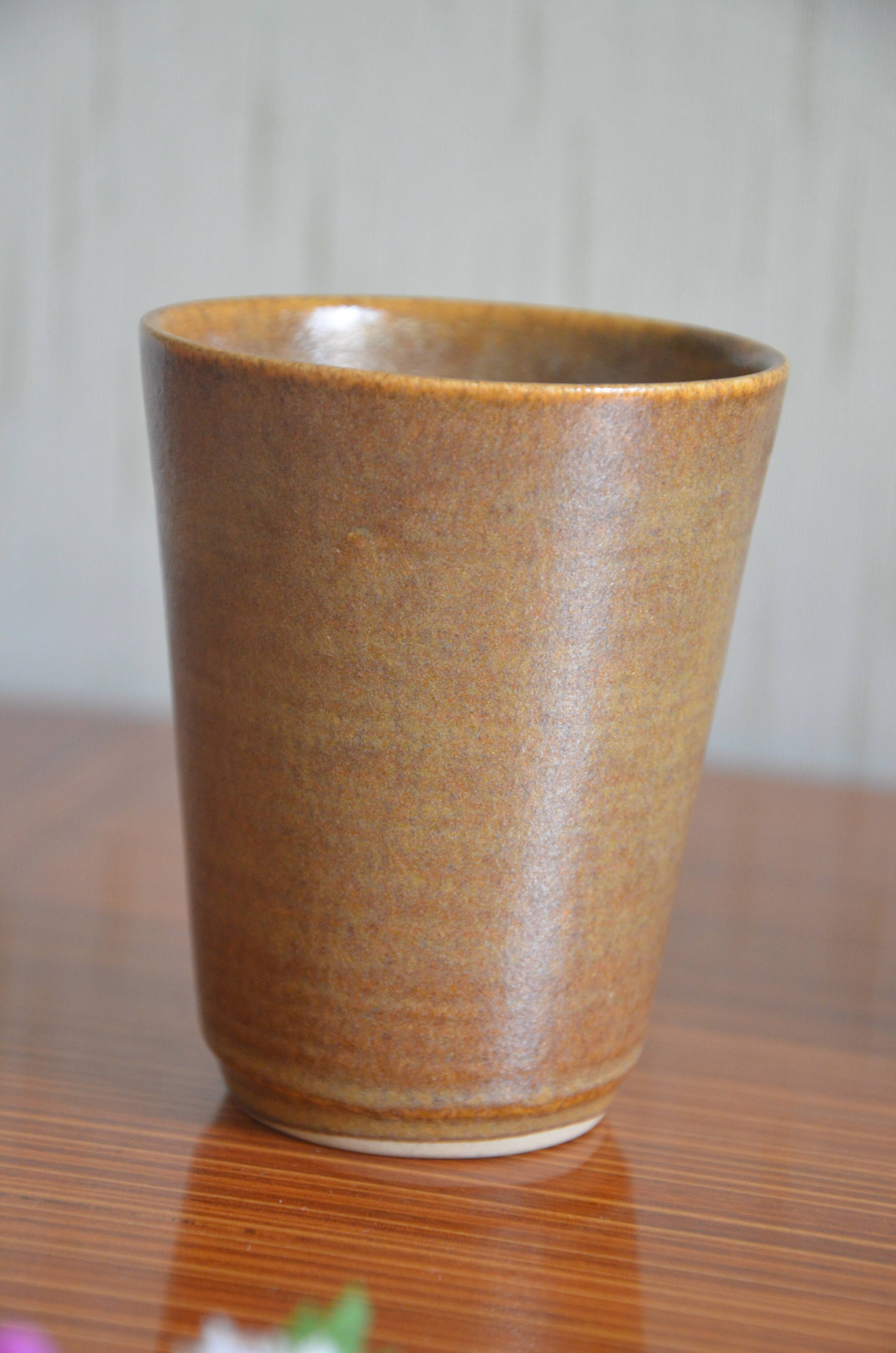 Set of 6 Digoin stoneware glasses