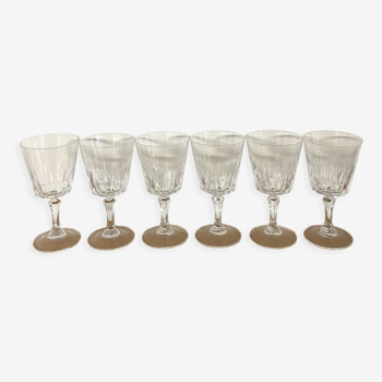 Red wine glasses crystal arques model Versaille