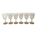 Red wine glasses crystal arques model Versaille