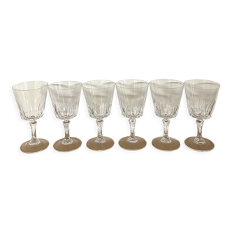 Red wine glasses crystal arques model Versaille