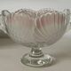 Moulded glass swan bowls