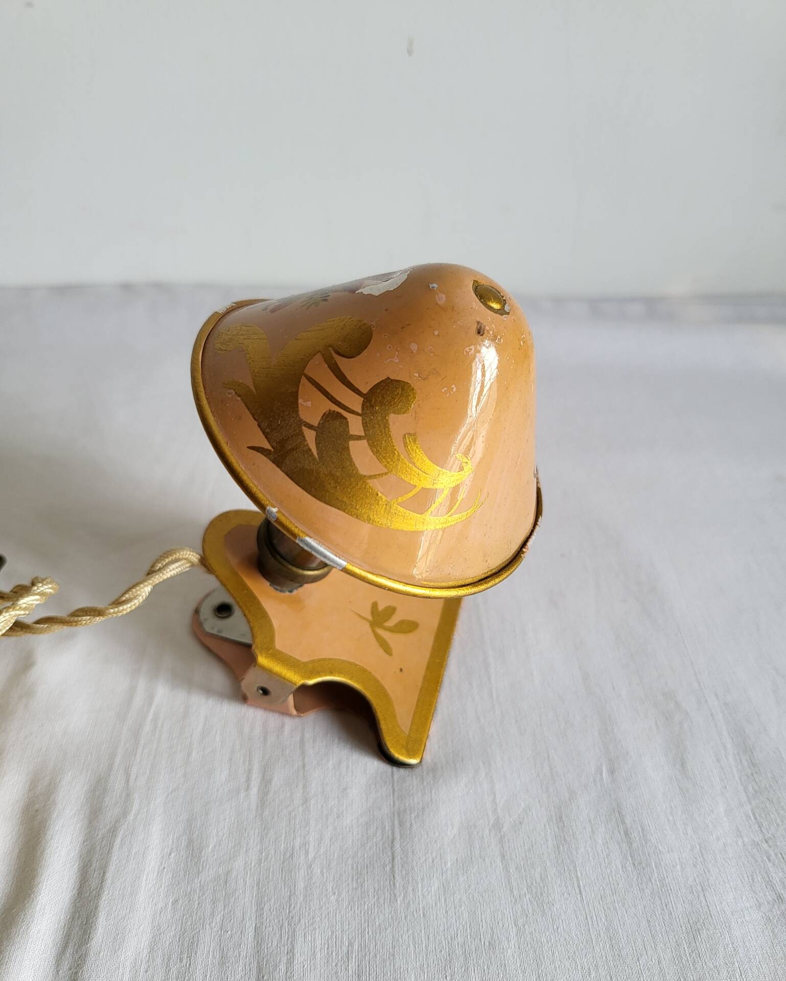Ancienne Lampe à Pince Champignon Tole Vintage