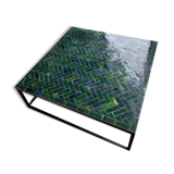 Table zellige artisanal 100x100x33 cm