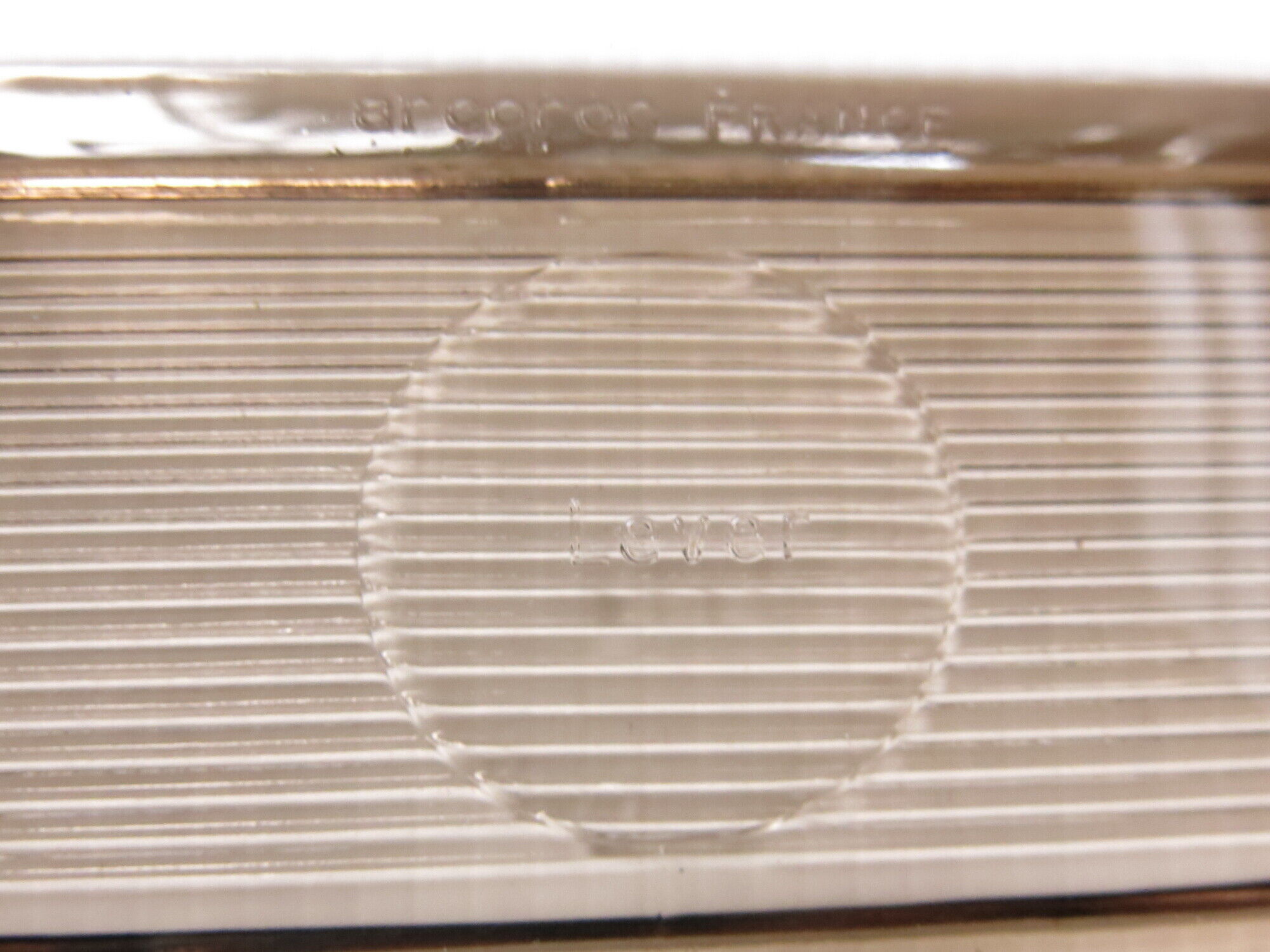 Black amber glass butter dish from lever
