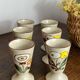 Six stoneware mazagrans