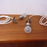 Opaline Glass Satellite Pendant Lamps by Vilhelm Wohlert for Louis Poulsen, 1960s, Set of 2