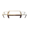 Trio of brass coffee tables