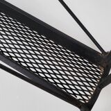 Vintage 1950s side table magazine rack ceramic & steel 50s 1950s music