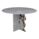 Contemporary Calacatta and Carrara Marble Round Table Designed by L.A. Stud
