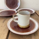 Set of 15 cm ceramic bread plates