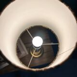 Lampe laiton et velours 1970