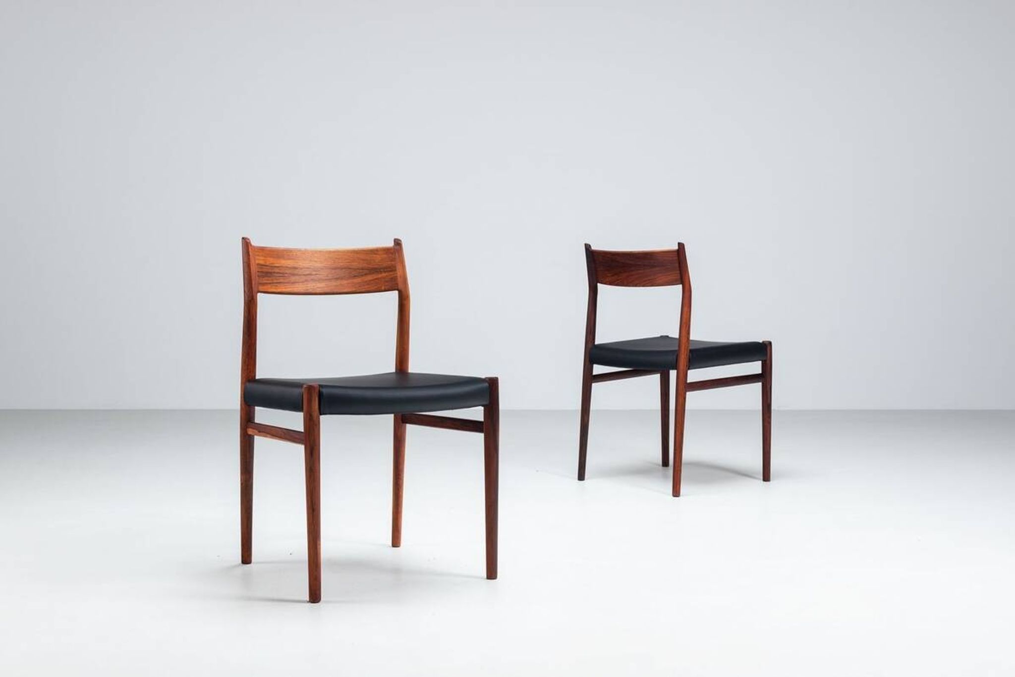 Arne Vodder model 418 dining chairs in rosewood Sibast Mobler Denmark 1960