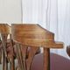 Vintage Bentwood Dining Chairs - Thonet Style - Red Faux Leather - Set of 4