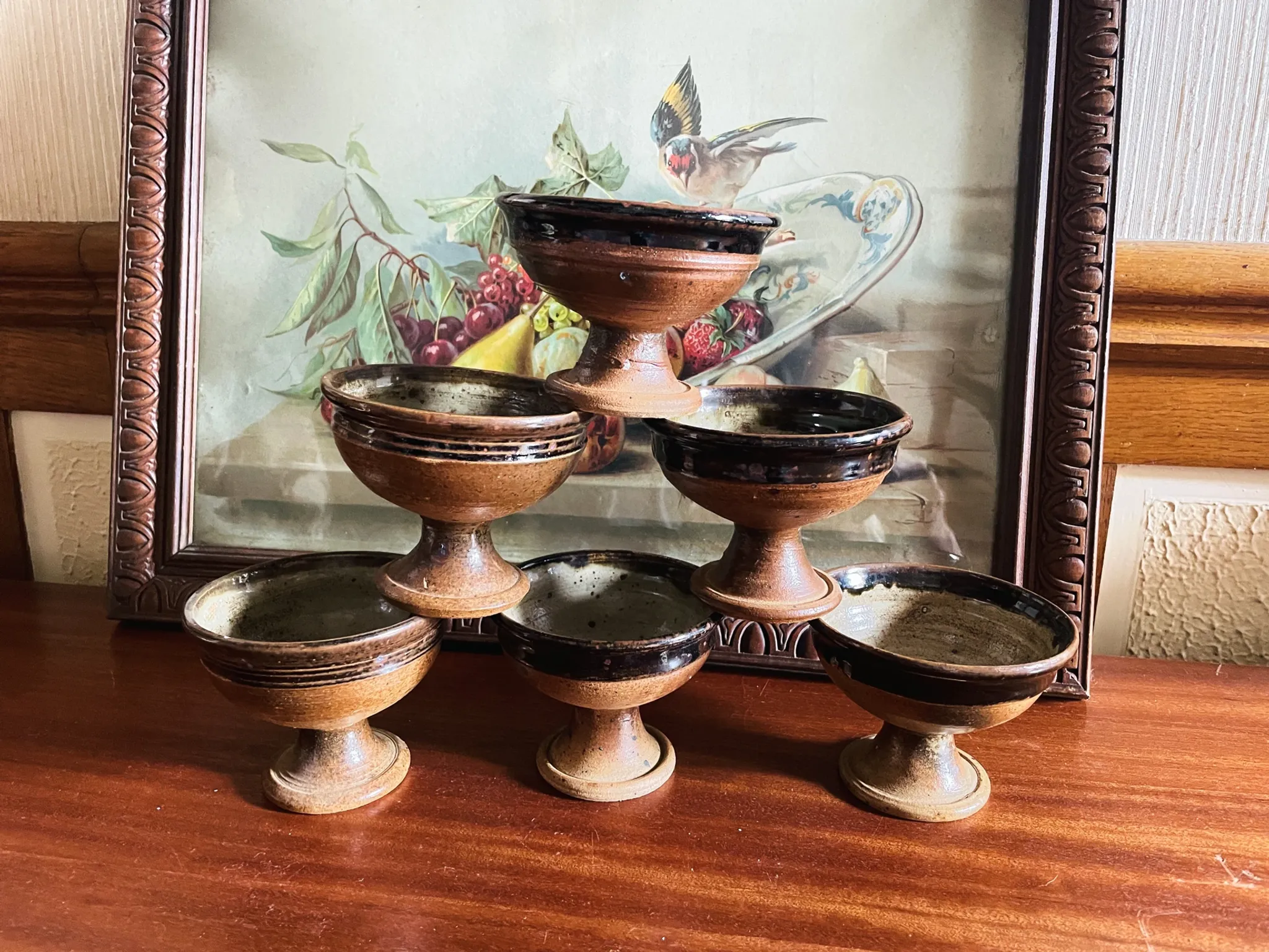 6 cups Pierre Digan in pyrite stoneware