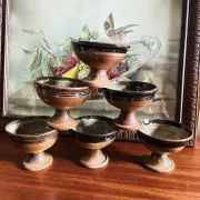 6 cups Pierre Digan in pyrite stoneware