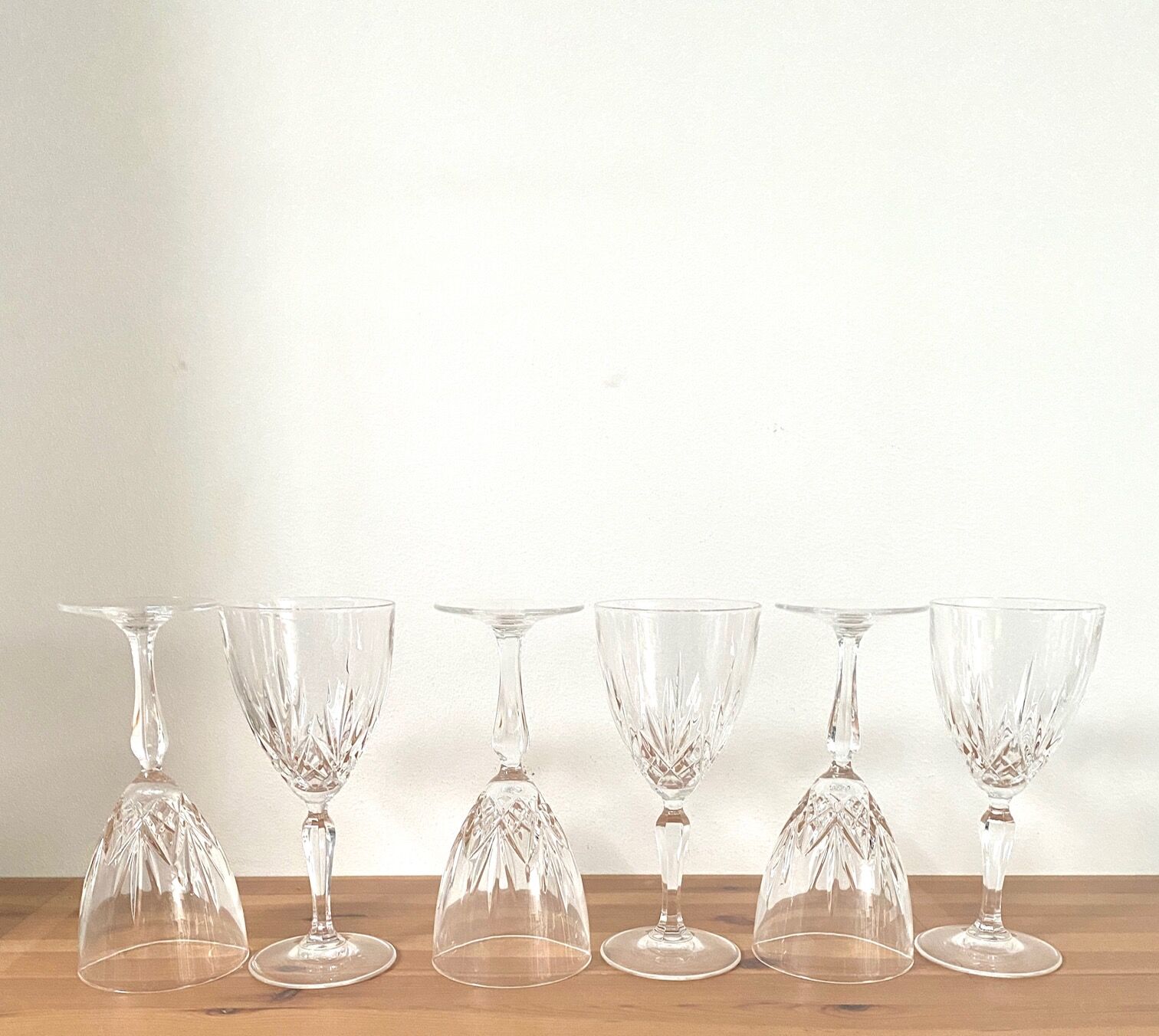 Service of 6 crystal glasses