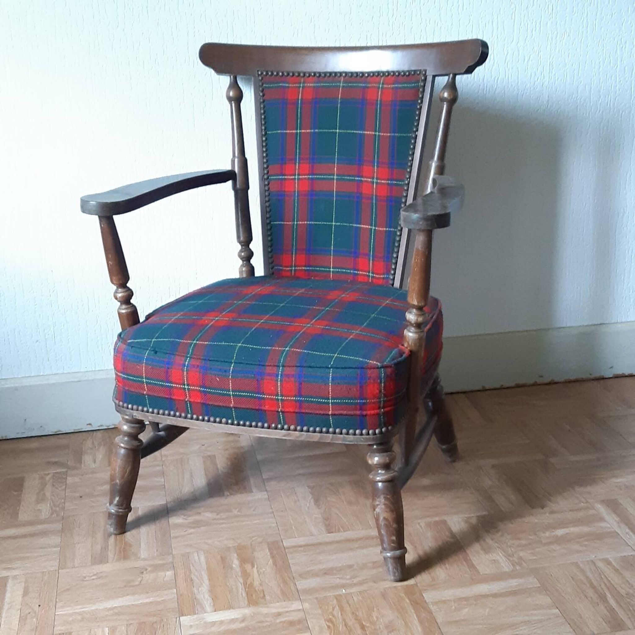 Fauteuil en tartan