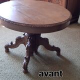 Oval wooden table with extensions