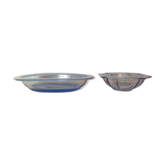 Duo of beaded blue rowers