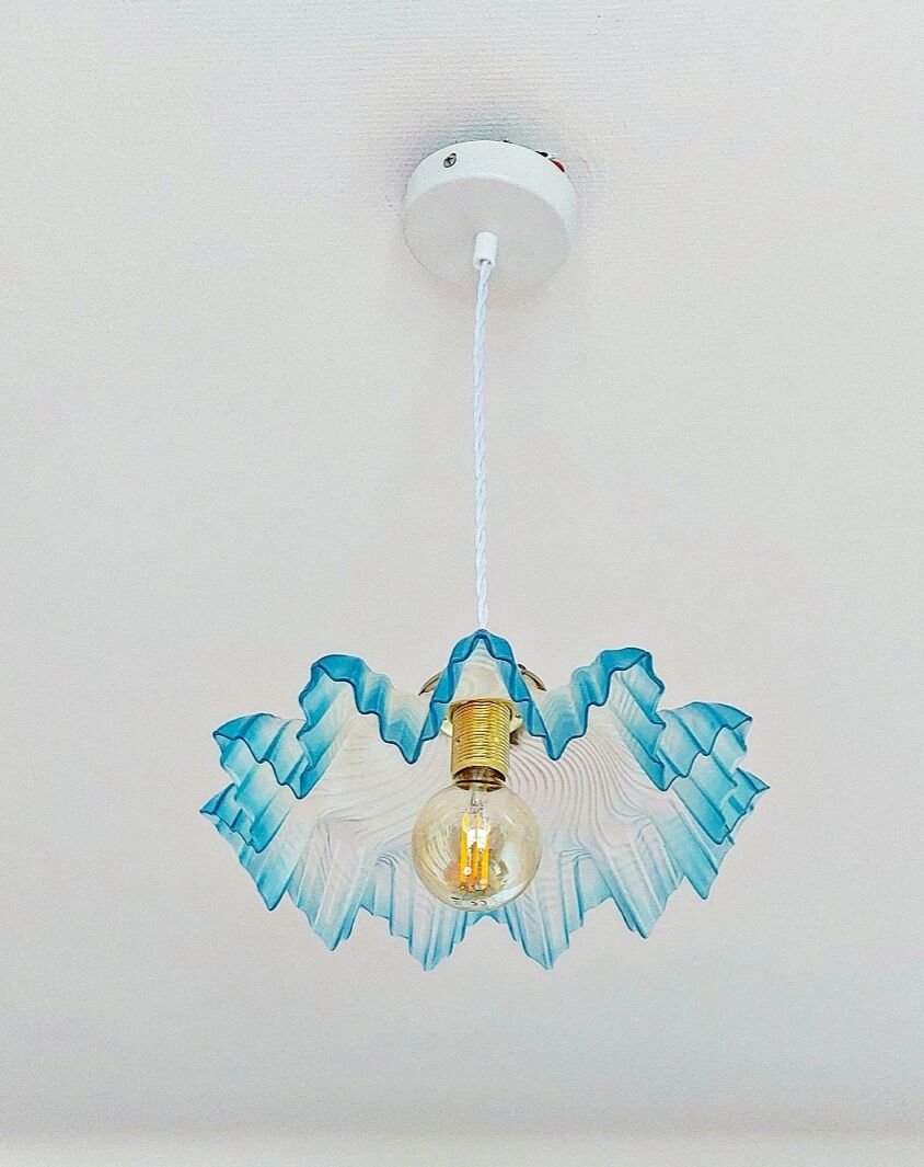 Blue vintage pendant lamp