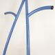 Postmodern memphis style blue enamel pointed chair