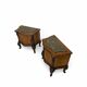 serpentine nightstands in walnut Art Deco