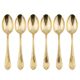 Set of 6 vintage gold-plated tea spoons in the French Louis style