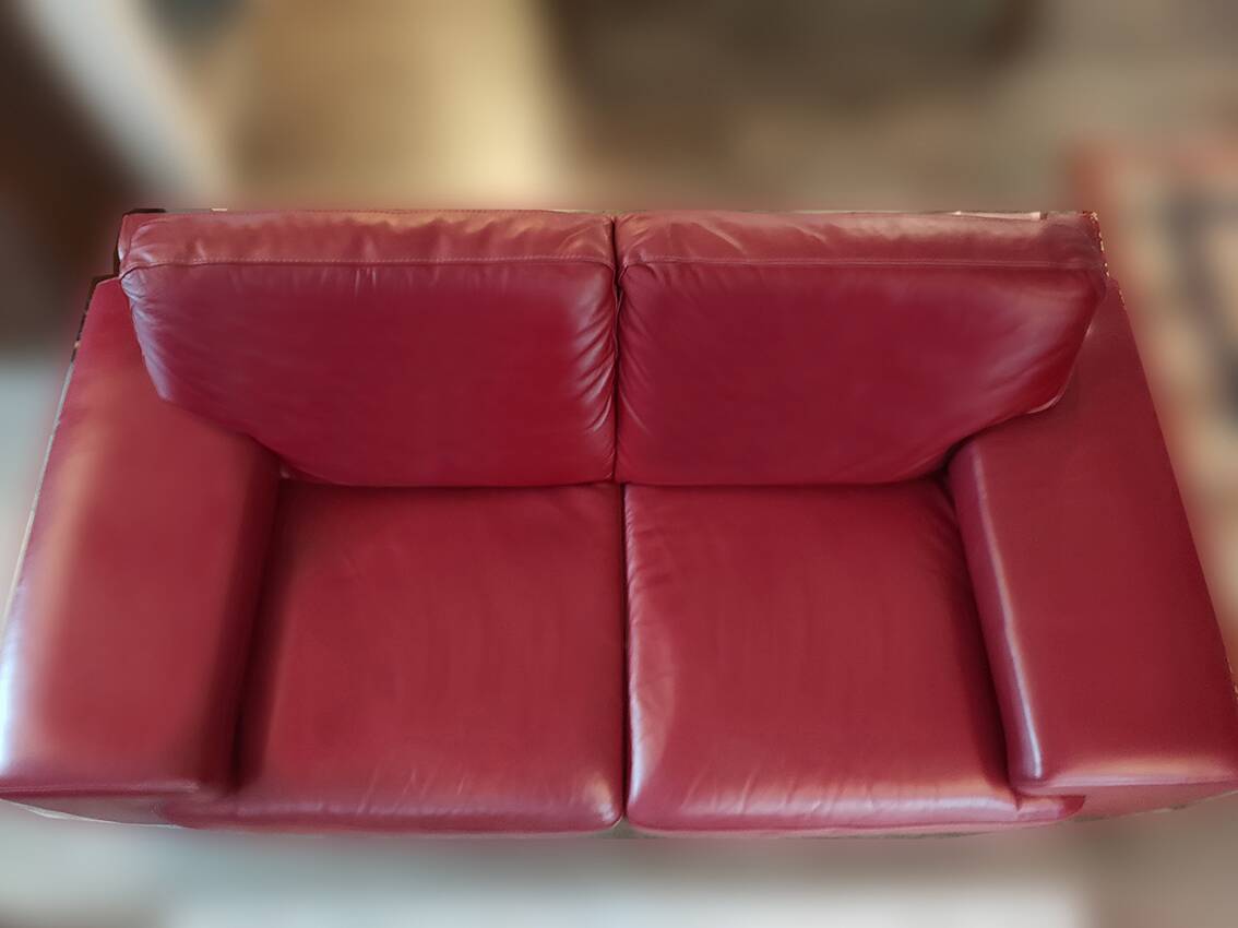 Red Leather Sofa