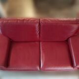 Red Leather Sofa