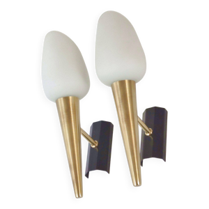 Paire d'appliques vintage - 1950