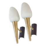 Pair of vintage wall lights from the 1950s.