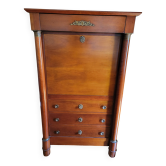 Louis-Philippe secretary in blond mahogany - 19th century